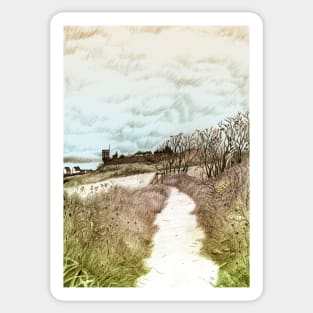 Coastal path at Crail in Fife, Scotland [Colour version] Sticker